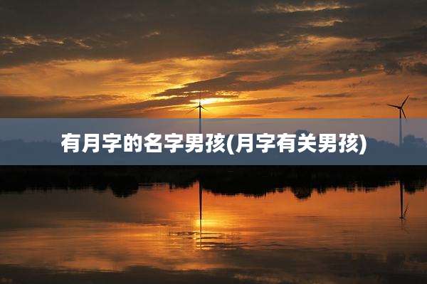 有月字的名字男孩(月字有关男孩)