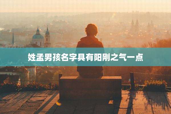 姓孟男孩名字具有阳刚之气一点
