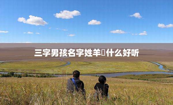 三字男孩名字姓羊晞什么好听