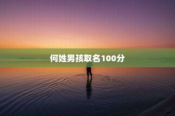 何姓男孩取名100分