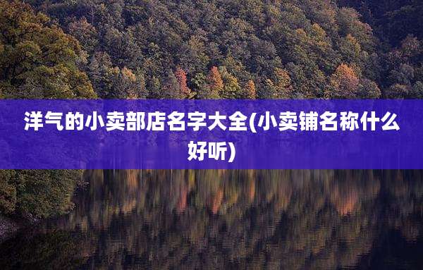 洋气的小卖部店名字大全(小卖铺名称什么好听)