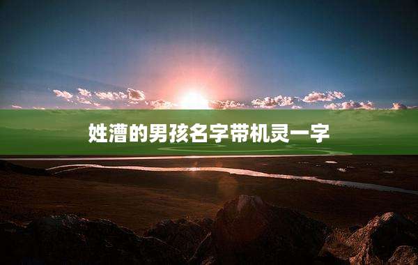 姓漕的男孩名字带机灵一字