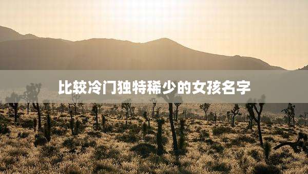比较冷门独特稀少的女孩名字