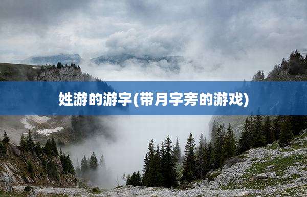 姓游的游字(带月字旁的游戏)