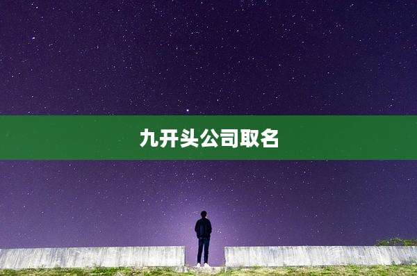 九开头公司取名
