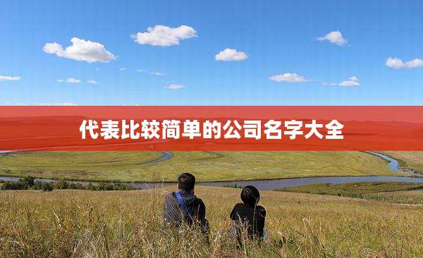 代表比较简单的公司名字大全