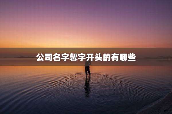 公司名字馨字开头的有哪些