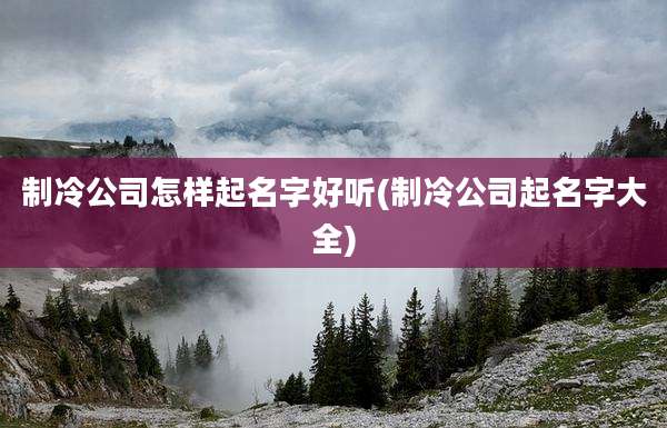 制冷公司怎样起名字好听(制冷公司起名字大全)