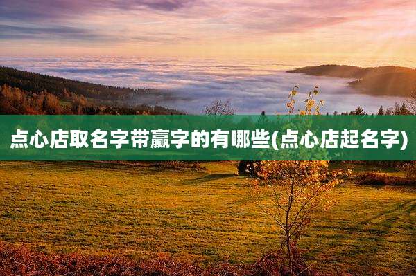 点心店取名字带赢字的有哪些(点心店起名字)