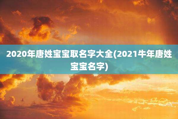 2020年唐姓宝宝取名字大全(2021牛年唐姓宝宝名字)