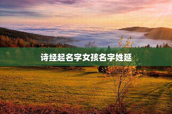 诗经起名字女孩名字姓延