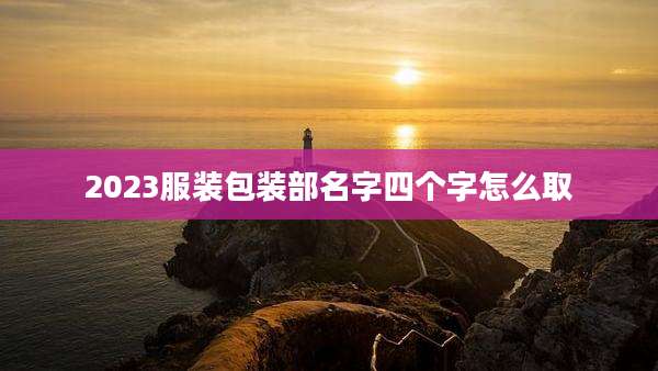 2023服装包装部名字四个字怎么取
