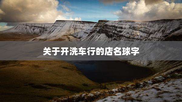 关于开洗车行的店名球字