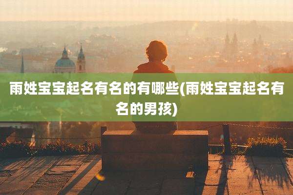 雨姓宝宝起名有名的有哪些(雨姓宝宝起名有名的男孩)