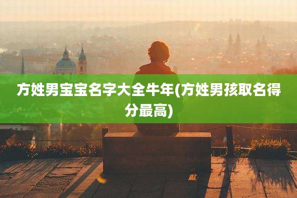 方姓男宝宝名字大全牛年(方姓男孩取名得分最高)