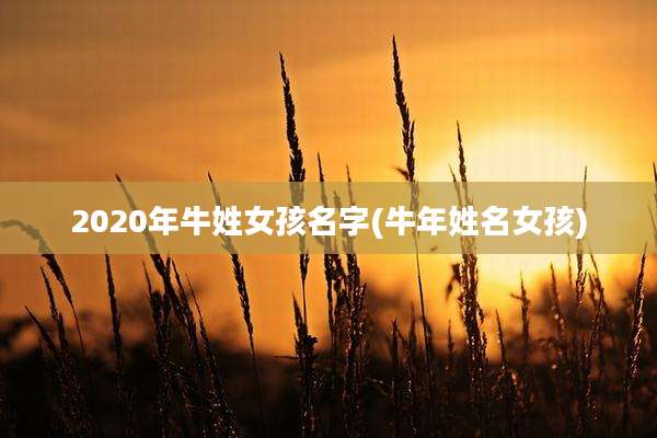2020年牛姓女孩名字(牛年姓名女孩)