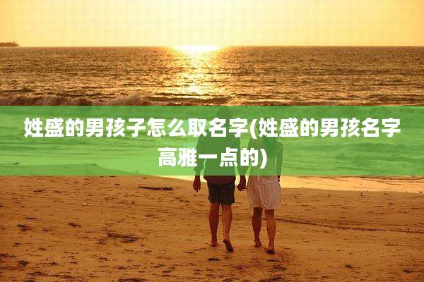 姓盛的男孩子怎么取名字(姓盛的男孩名字高雅一点的)