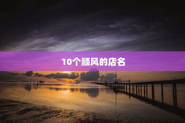 10个顺风的店名