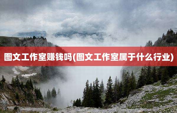 图文工作室赚钱吗(图文工作室属于什么行业)