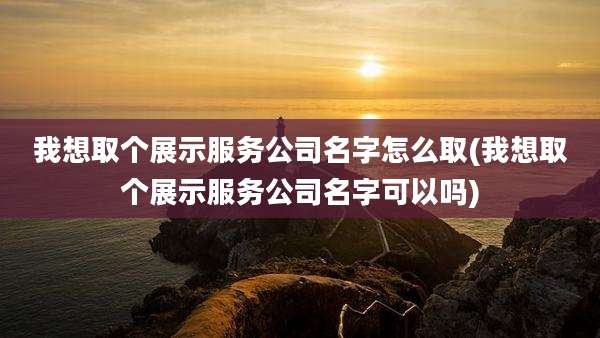 我想取个展示服务公司名字怎么取(我想取个展示服务公司名字可以吗)
