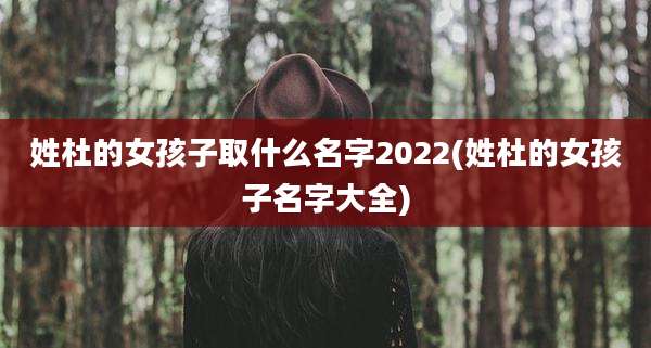 姓杜的女孩子取什么名字2022(姓杜的女孩子名字大全)