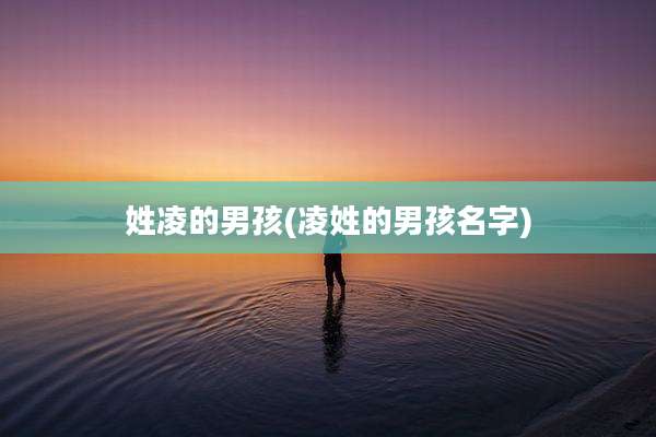 姓凌的男孩(凌姓的男孩名字)