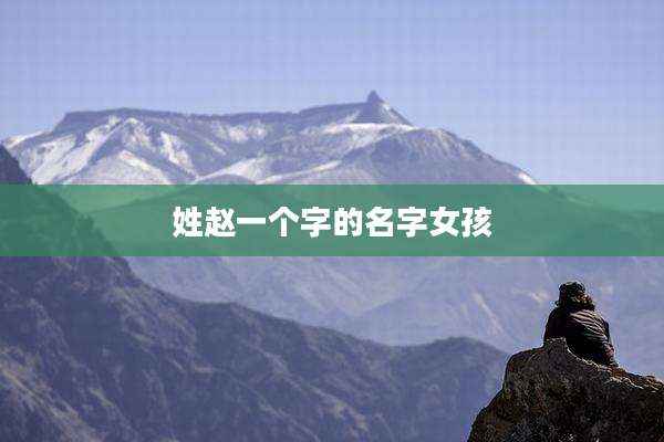 姓赵一个字的名字女孩