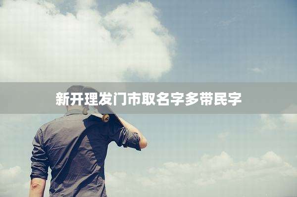 新开理发门市取名字多带民字