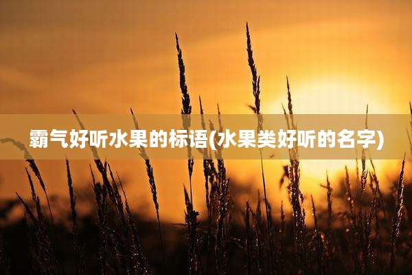 霸气好听水果的标语(水果类好听的名字)