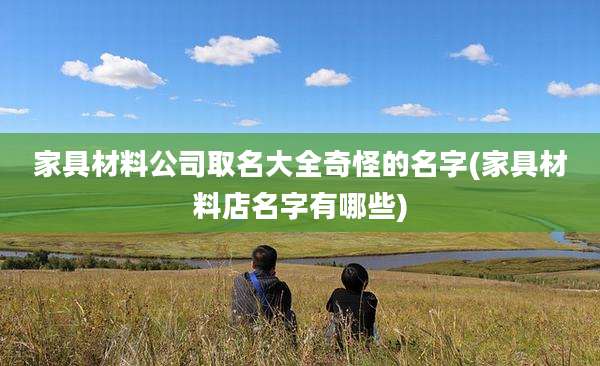 家具材料公司取名大全奇怪的名字(家具材料店名字有哪些)