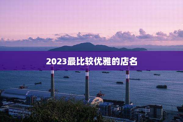 2023最比较优雅的店名