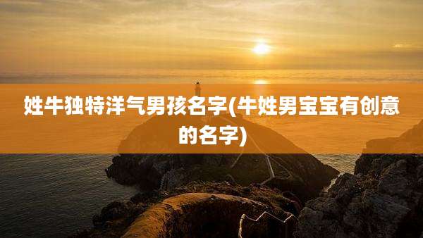 姓牛独特洋气男孩名字(牛姓男宝宝有创意的名字)