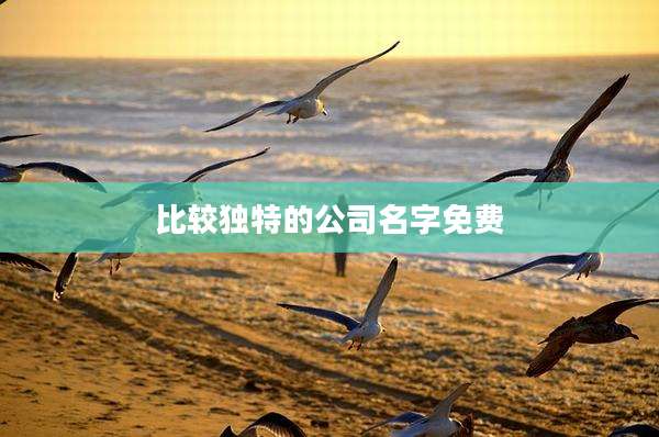 比较独特的公司名字免费