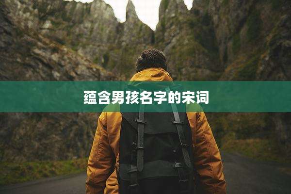 蕴含男孩名字的宋词