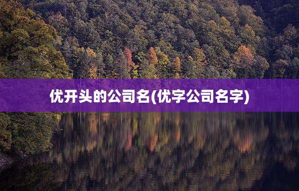 优开头的公司名(优字公司名字)