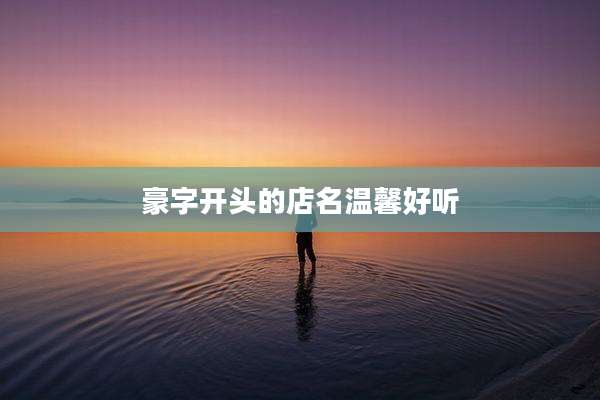 豪字开头的店名温馨好听