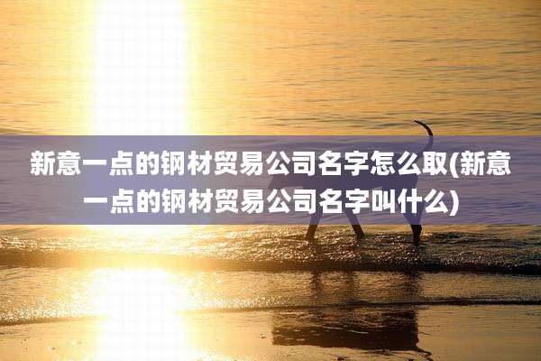 新意一点的钢材贸易公司名字怎么取(新意一点的钢材贸易公司名字叫什么)