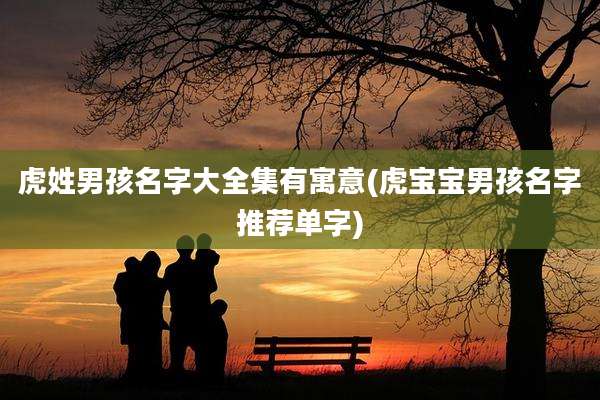 虎姓男孩名字大全集有寓意(虎宝宝男孩名字推荐单字)