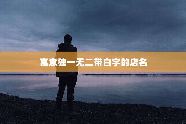 寓意独一无二带白字的店名