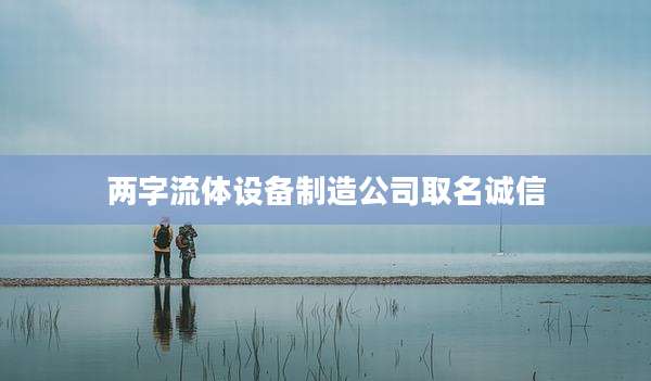 两字流体设备制造公司取名诚信