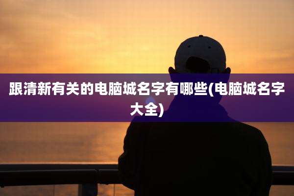 跟清新有关的电脑城名字有哪些(电脑城名字大全)