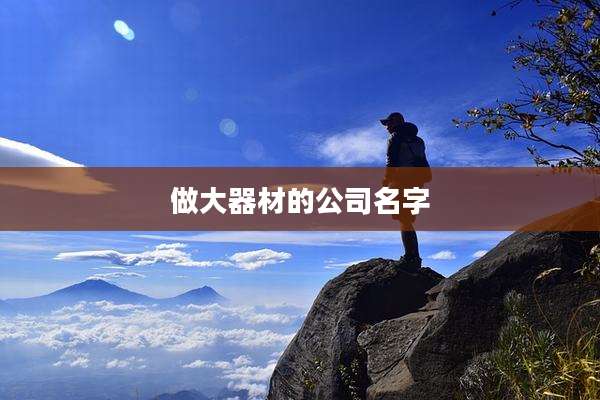 做大器材的公司名字