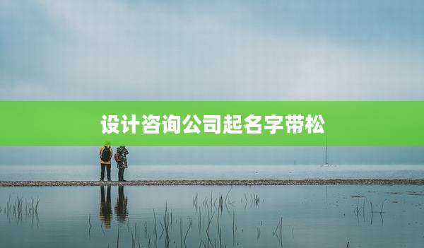 设计咨询公司起名字带松
