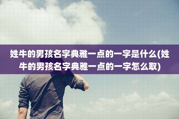姓牛的男孩名字典雅一点的一字是什么(姓牛的男孩名字典雅一点的一字怎么取)
