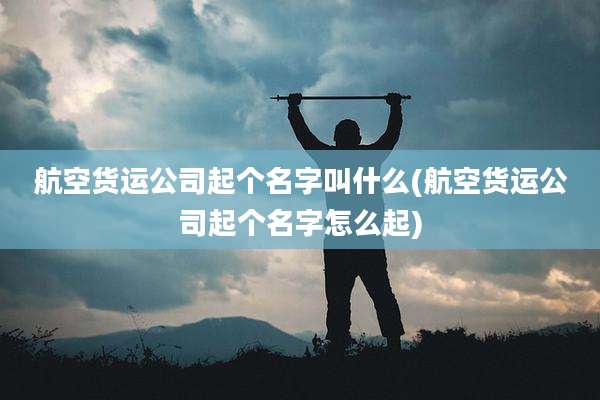 航空货运公司起个名字叫什么(航空货运公司起个名字怎么起)