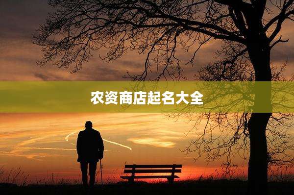 农资商店起名大全