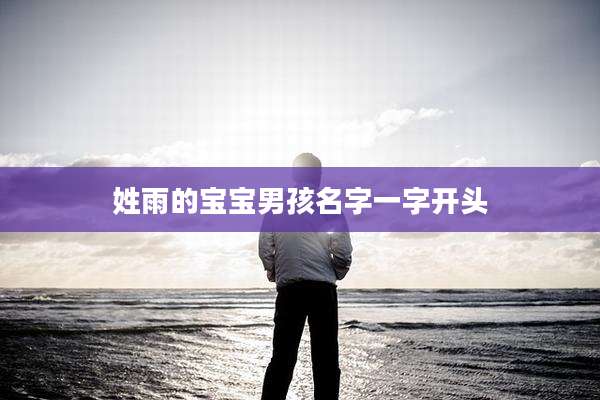 姓雨的宝宝男孩名字一字开头