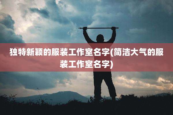 独特新颖的服装工作室名字(简洁大气的服装工作室名字)