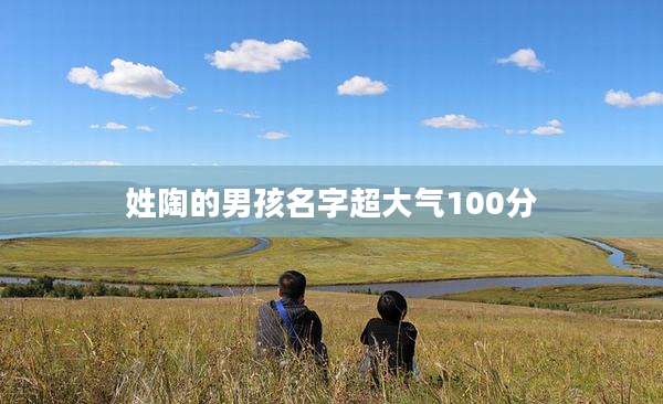 姓陶的男孩名字超大气100分