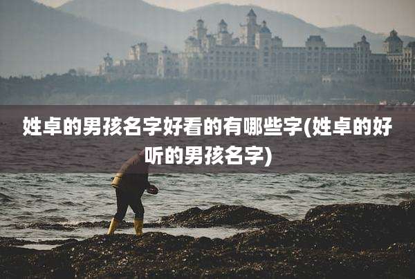 姓卓的男孩名字好看的有哪些字(姓卓的好听的男孩名字)